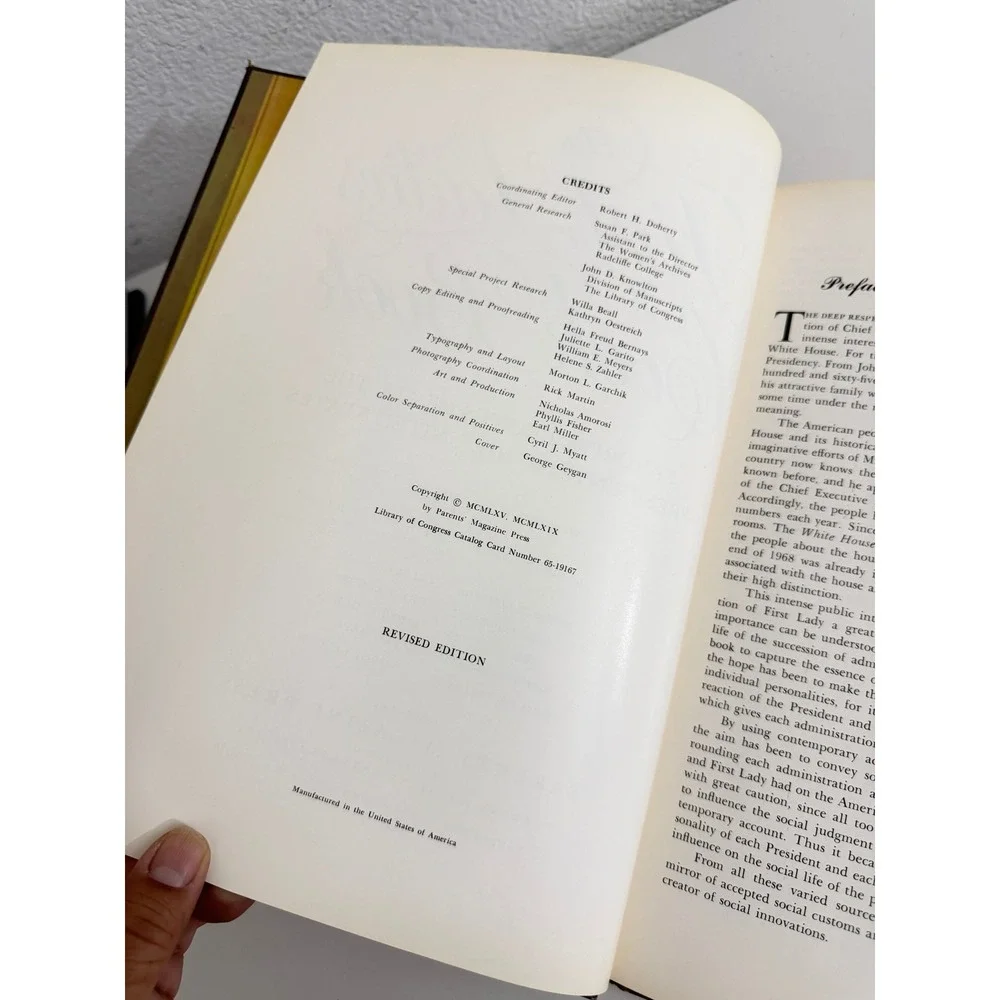 The First Ladies Cook Book Favorite Recipes of all the Presidents 1969